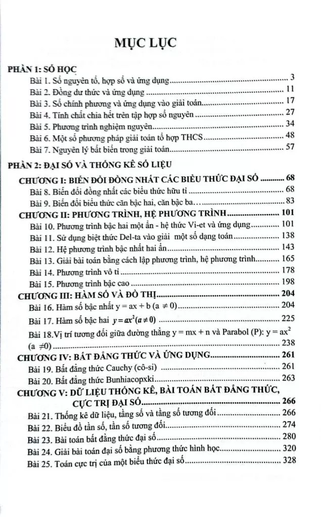BỒI DƯỠNG HỌC SINH GIỎI TOÁN LỚP 9, LUYỆN THI VÀO LỚP 10 THPT CHUYÊN TOÁN - TẬP 1: Số học - tổ hợp, Nguyên lý và Đại số (Dùng chung cho các bộ SGK hiện hành)